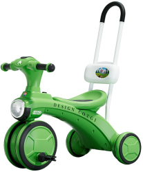 Tricicleta pentru copii Flippy pedalare impingere lumini si sunete pedale antiderapante material dur cos depozitare varsta peste 18 luni 