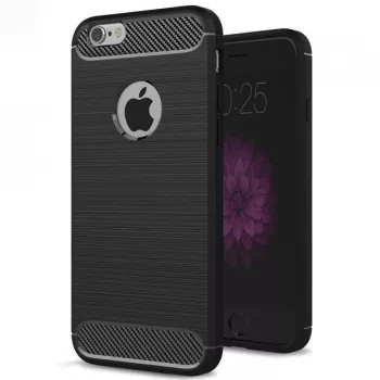 Husa pentru iPhone 6 / iPhone 6s - Techsuit Carbon Silicone - Black 