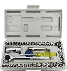 Set Instrumente de Reparatii Auto APF Pentru Repararea Motocicletei si Masinilor 40 Bucati Chei Tubulare Surubelnita 