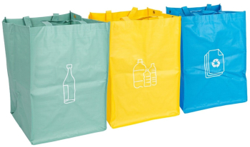 Set 3 sacose pentru reciclarea deseurilor menajere multicolor Vivo RB100 