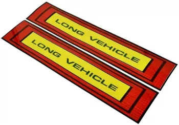 Set sticker reflectorizant pentru camion LONG VEHICLE 50 x 10cm 