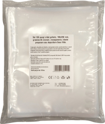 Pungi vidat gofrate 150x250 mm grosime 85 microni transparente ideale preparare sau depozitare Sous Vide set 100 bucati 