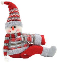 Clema pentru Perdea si Draperii Flippy Model Om de Zapada din Panza Prindere din Velcro 46 x 14 cm Multicolor