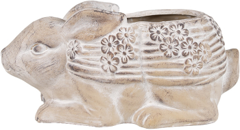 Ghiveci flori piatra bej Iepuras 30x17x13 cm 