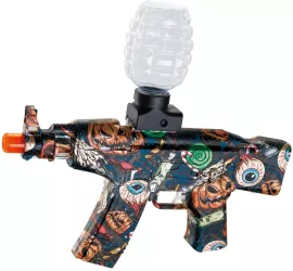 Mitraliera de jucarie electrica Flippy cu bile de hidrogen de gel gun bluster tragere in rafala varsta peste 6 ani ochelari de protectie 