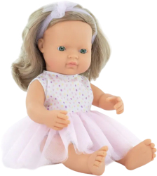 Papusa fetita caucazian blond inchis 38 cm in rochita corp parfumat colectia my friends and me 