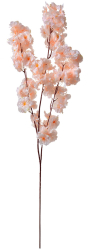 Set 3 crengute flori Piersic artificiale roz pal maro 20x10x106 cm 