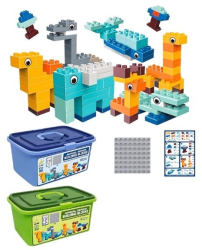 Set piese de constructii pentru copii Flippy Animal series 134 piese Multicolor 