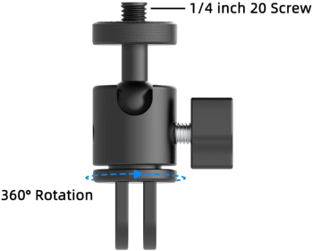 Adaptor Surewo surub 1/4 rotatie 360 de grade material aluminiu compatibil cu Insta 360 X3 Insta 360 X2 Insta360 One RS 