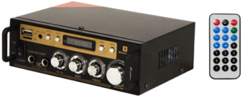 Amplificator Audio Klausstech Cu Bluetooth Si Telecomanda Putere 2 X 30 W Rms Usb Microsd 2 Intrari Microfon Auxiliar Display Di 