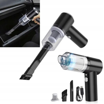 Aspirator auto USB Aspirare umeda LED 120W 35kPa Negru 