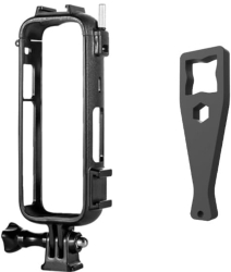 Cadru de protectie Surewo pentru camera Insta 360 X4 cu 2 sisteme de prindere cold shoe culoarea negru 