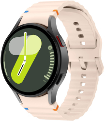 Curea din silicon 20 mm THD compatibila Samsung Galaxy Watch 7 Galaxy Watch 6 roz 