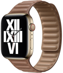 Curea leather link piele maro saddle brown pentru Apple Watch 42/44/45 mm marime universala seriile 1 2 3 4 5 6 7 8 