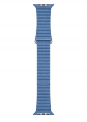 Curea leather loop piele albastru deschis cornflower pentru Apple Watch 42/44/45 mm marime universala seriile 1 2 3 4 5 6 7 8 