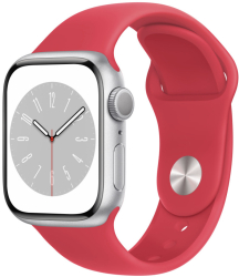 Curea silicon marca THD pentru Apple Watch 41 mm seria 8 marimea S/M culoarea rosu 