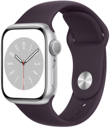 Curea silicon marca THD pentru Apple Watch 41 mm seria 8 marimea S/M culoarea visiniu inchis 