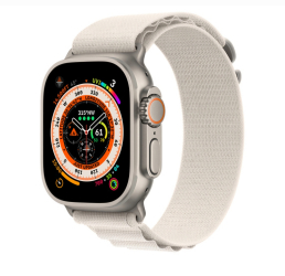 Curea smartwatch THD Alpine Loop pentru Apple Watch Ultra2 49 mm Apple Watch 46 mm seria 10 marime universala catarama gri Crem 
