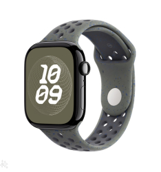 Curea sport cu orificii THD compatibila Apple Watch 46 mm seria 10 Apple Watch SE 44 mm cargo kaki 