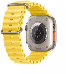 Curea THD Ocean Band compatibila cu Apple Watch Ultra 49 mm/Apple Watch 42/44/45 mm marime universala culoarea galben 