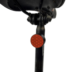Element reflectorizant THD cu suport tracker Apple Airtag atasabil la bicicleta rosu 