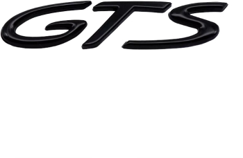 Emblema GTS spate portbagaj Porsche negru 
