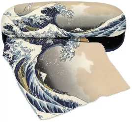 Etui cu textil si protectie ochelari Hokusai - Marele val Fridolin 