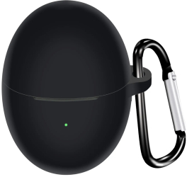 Husa compatibila cu castile wireless Huawei FreeBuds 5 culoarea neagra cu carlig prindere 