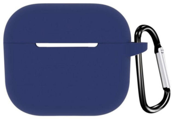 Husa din silicon marca THD pentru castile wireless Apple Airpods 3 culoarea albastru midnight