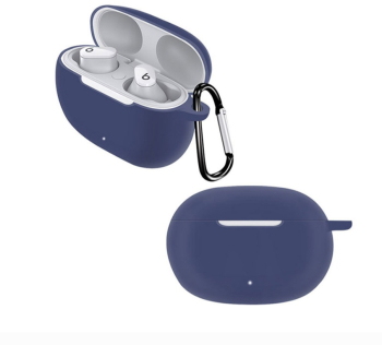 Husa din silicon marca THD pentru protectia castilor Beats Studio Buds+ by Dr. Dre culoarea albastru denim 