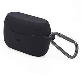 Husa pentru protectia castilor stereo bluetooth Jabra Elite 3 culoarea neagra cu carlig prindere 