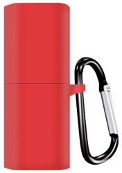 Husa pentru protectia castilor stereo wireless Huawei FreeBuds Lipstick culoarea rosie cu carlig prindere 
