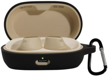Husa pentru protectia castilor stereo wireless Jabra Elite 7 Active culoarea neagra cu carlig prindere 
