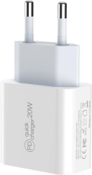 Incarcator retea THD Quick Charge PD 20W USB Tip C Alb compatibil iPhone 12 13 14 15 16 Samsung Galaxy 