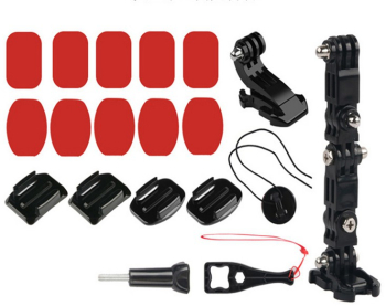 Kit marca Surewo de montaj a camerei GoPro Hero 13 12 11 10 9 8 7 6 Session Osmo Action SJCAM la casca de motocicleta 