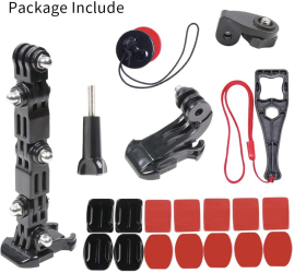 Kit marca Surewo de montaj a camerei GoPro Hero 13 12 11 10 9 8 7 Session Osmo Action SJCAM la casca de motocicleta 