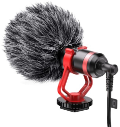 Microfon shotgun Apexel MIC-01 compatibil camere foto smartphone