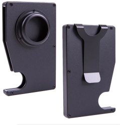 Portofel carduri THD pentru barbati echipat cu Airtag metalic design minimalist negru 