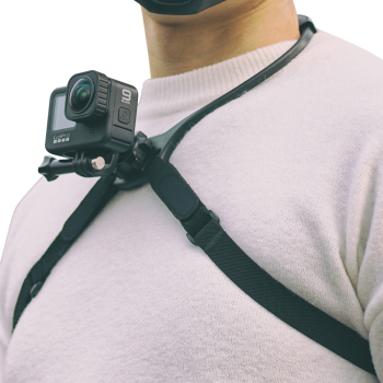 Sistem avansat Surewo pentru prinderea camerelor DJI Action 2 Action 1 GoPro Hero 13 12 11 10 9 8 7 6 5 in zona pieptului 