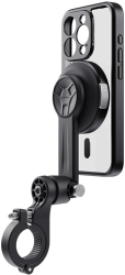 Sistem montare telefon pe ghidon motocicleta TELESIN compatibil iPhone 15 Pro blocaj magnetic si siguranta negru 