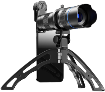 Teleobiectiv zoom 40x marca Apexel cu trepied stabilizator pentru iPhone 12 11 X 8 Samsung Galaxy Note Huawei Oppo 
