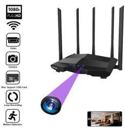 Camera Spion TSS-ROUTN-W Ascunsa in Router Wireless WIFI Full HD Inregistrare Audio-Video cu Card Micro SD de 32GB Inclus si Aplicatie 