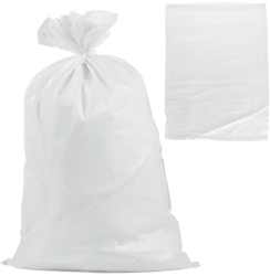 Set saci tesuti din polipropilena 50 x 80 cm capacitate 30 kg alb 100 bucati Geko G71983A 