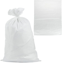Set saci tesuti din polipropilena 65 x 105 cm 50 kg alb 100 bucati Geko G71984A 