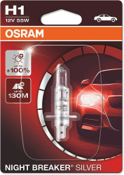 Bec 12V H1 55 W Osram Night Breaker Silver +100 Blister 1 Buc 