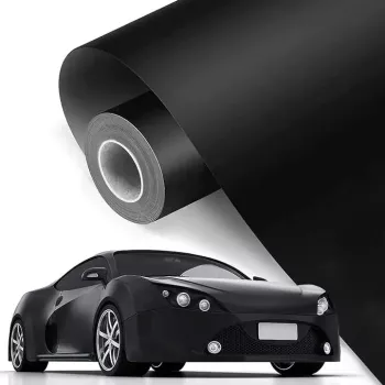 Folie auto pentru colantare integrala Termoplastica cu tehnologie BUBBLE FREE culoare Negru finisaj Mat dimensiune 3 0m x 1 52m 