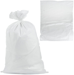 Set saci tesuti din polipropilena 80 x 125 cm capacitate 80 kg alb 100 bucati Geko G71985A 