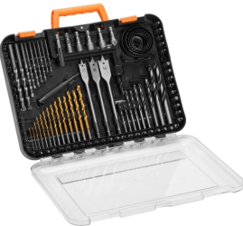 Set 100 burghie biti carote HSS Cr-V cutie transport etichete clare pentru organizare 