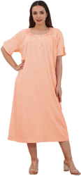 Camasa de noapte 2081 100 bumbac Bella Secret-Piersica-3XL INTL 