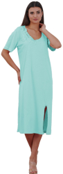 Camasa de noapte 2086 100 bumbac Bella Secret-Vernil-L INTL 